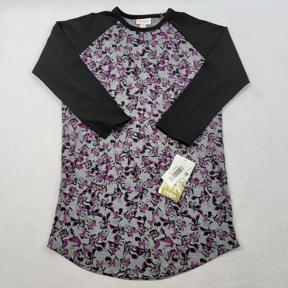 NWT Disney Lularoe Randy highneck Minnie Mouse baseball tee - Picture 1 of 4
